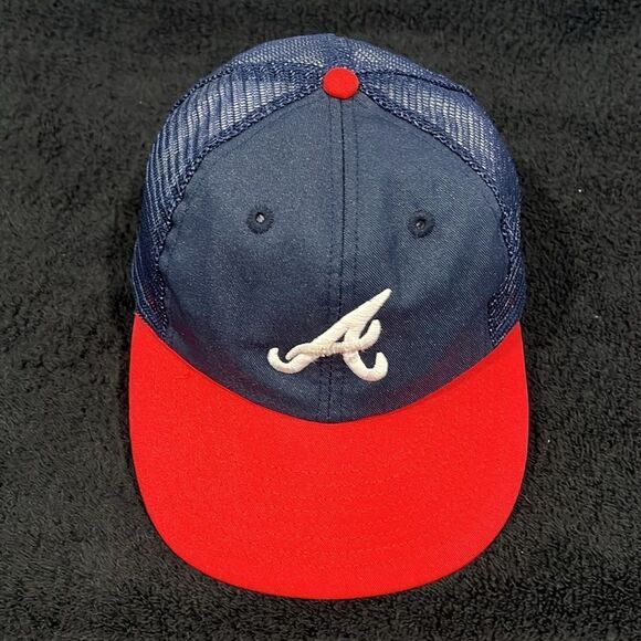 🔥⚾️ True Vintage ATLANTA BRAVES MLB Baseball Snapback HAT -OSFA- Good Condition - Picture 4 of 7